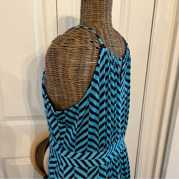 Loft summer stripe Dress , Sz M petit - Picture 4 of 8